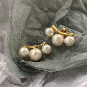 Серьги-пусеты с каскадом жемчужин CJM71200