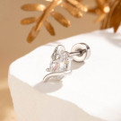 Серьги-пусеты Кристалл Капля в зажиме CJL23391