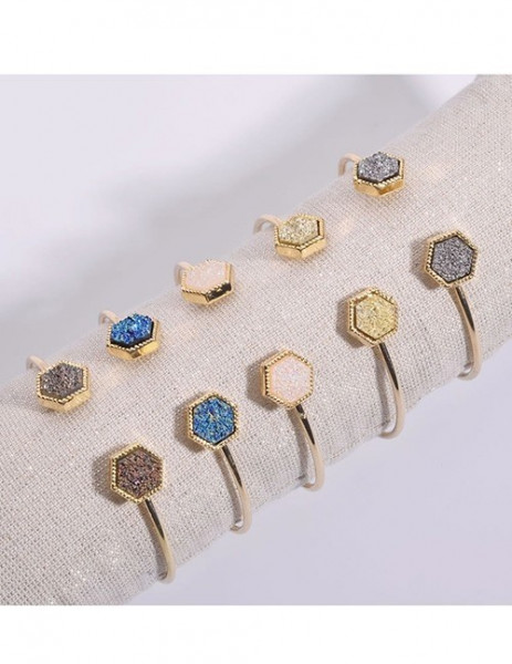 Браслет жесткий разомкнутый с шестигранными наконечниками E91584MSK