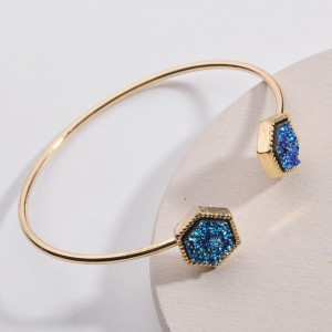 Браслет жесткий разомкнутый с шестигранными наконечниками E91584MSK