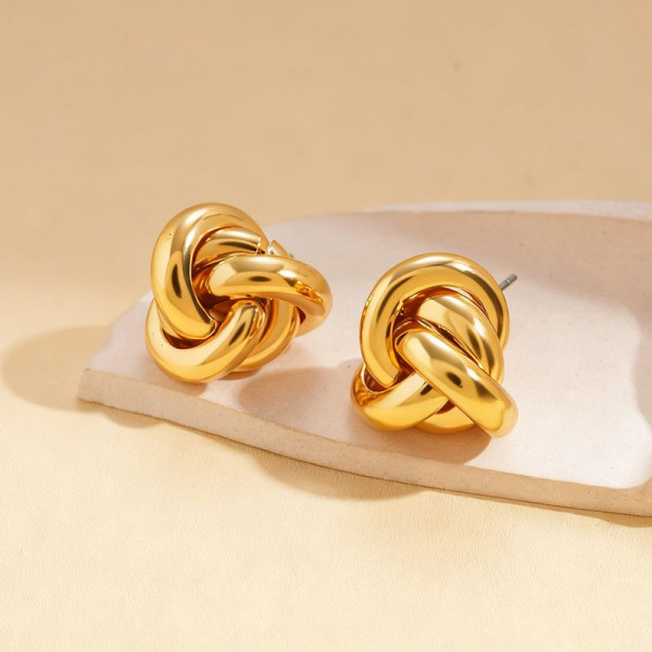 Серьги-гвоздики медь напыление золотом 1J12409CJJ