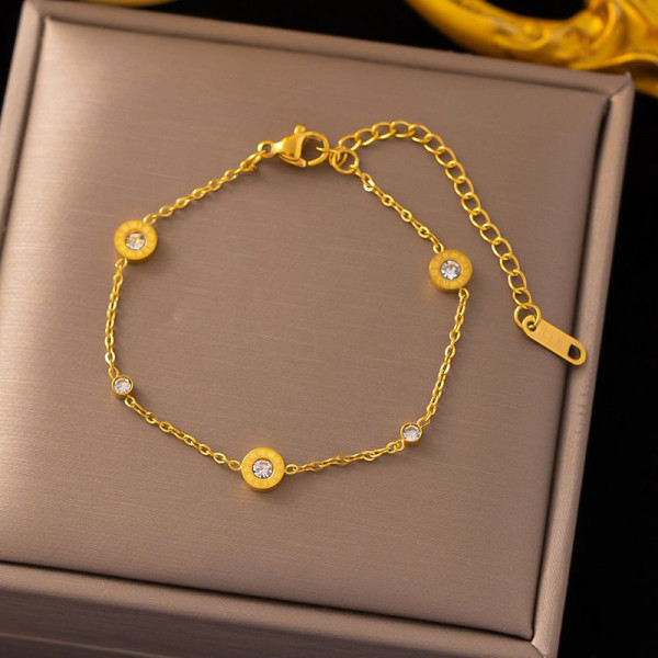 Браслет из титановой стали напыление золотом 1J12014CJJ