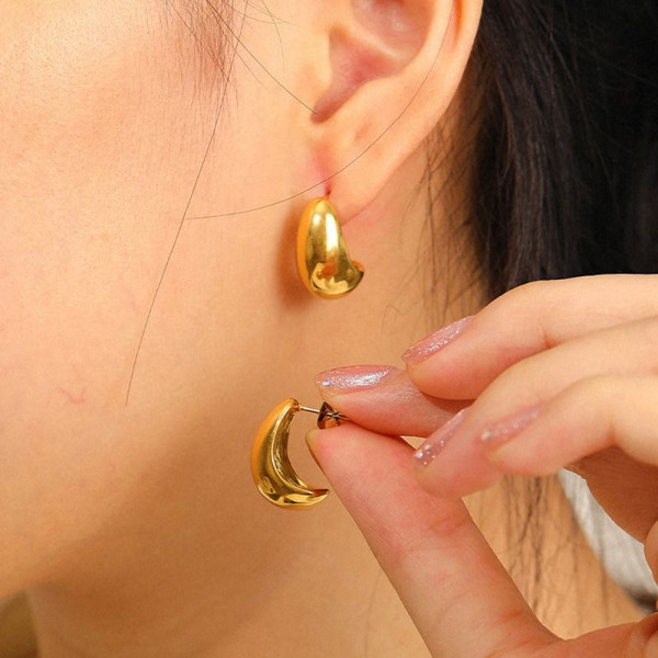 Серьги-гвоздики полусферы J10050CJJ