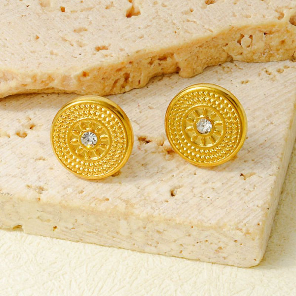 Серьги-пусеты Солнечные диски CJR68493