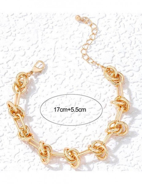 Браслет из двойных переплетенных цепей Z15827