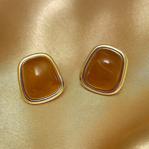 Серьги-гвоздики ювелирный сплав с напылением золотом 1J12297CJJ