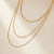 Комплект из трех лаконичных стальных цепочек CJL83654