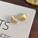 Серьги-гвоздики полукольца матовые CJB25198