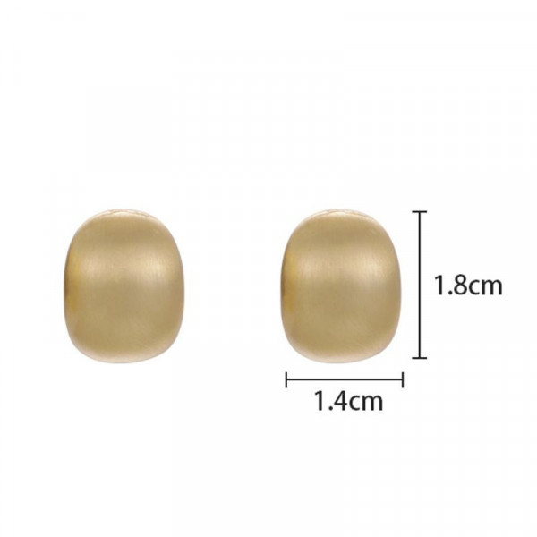 Серьги-гвоздики полукольца матовые CJB25198