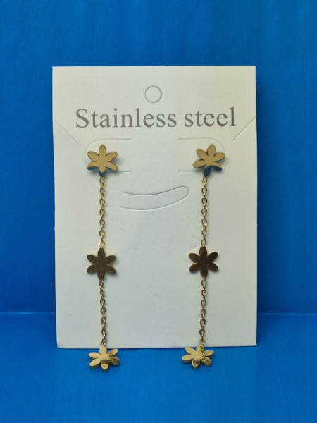 Длинные серьги-пусеты с цветочными звездами J11536CJJ