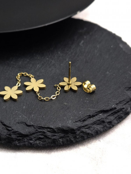 Длинные серьги-пусеты с цветочными звездами J11536CJJ