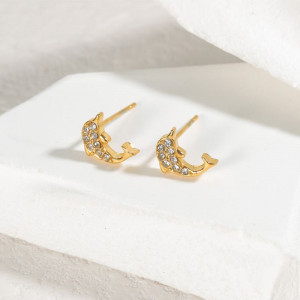 Серьги-пусеты Месяц CJJ26089