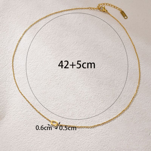 Золотистая цепочка с миниатюрным прямоугольным кулоном CJP95512