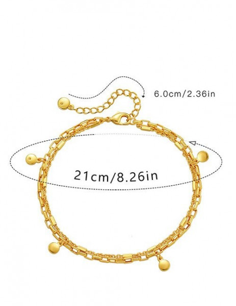 Браслет с асимметричными золотистыми деталями Z29626