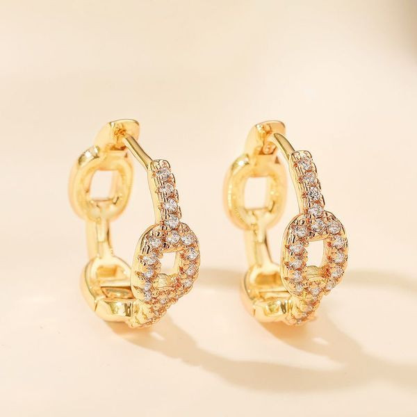 Серьги-цепи с кристальным звеном CJL45193