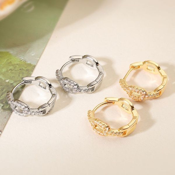 Серьги-цепи с кристальным звеном CJL45193