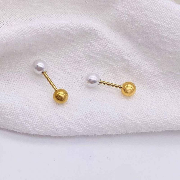 Двусторонние серьги-пусеты Жемчуг CJE08793