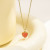Цепочка с подвеской в форме сердца кораллового цвета J10829CJJ