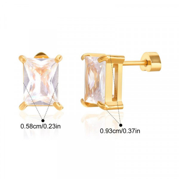 Серьги-пусеты Овальные кристаллы CJR63116