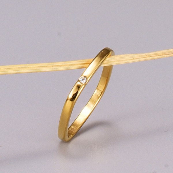 Тонкое гладкое кольцо с волнообразным изгибом CJJ18575