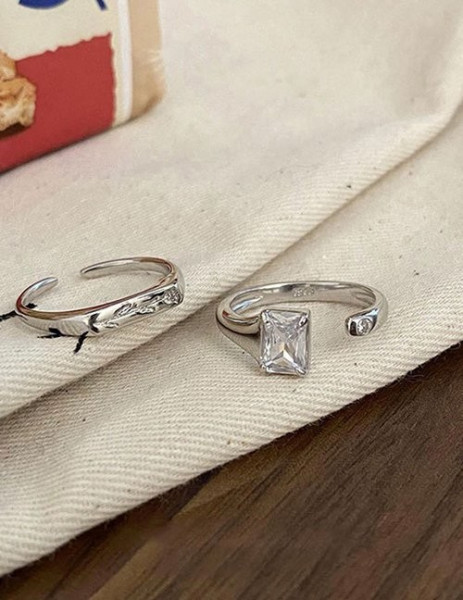 Классическое кольцо с прямоугольным фианитом Z14768