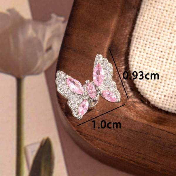 Серьги-пусеты Бабочки сияющие CJL23395