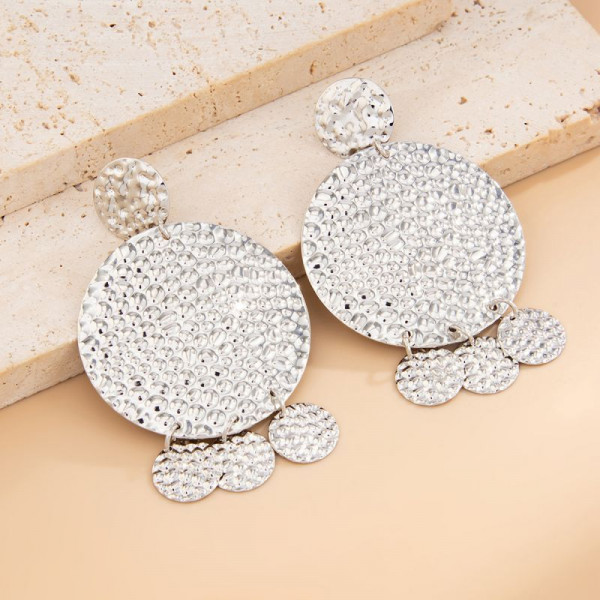 Массивные круглые серьги с фактурой «кольчуги» CJP35969