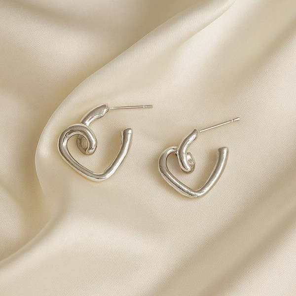 Серьги сердце ювелирный сплав 1J12300CJJ