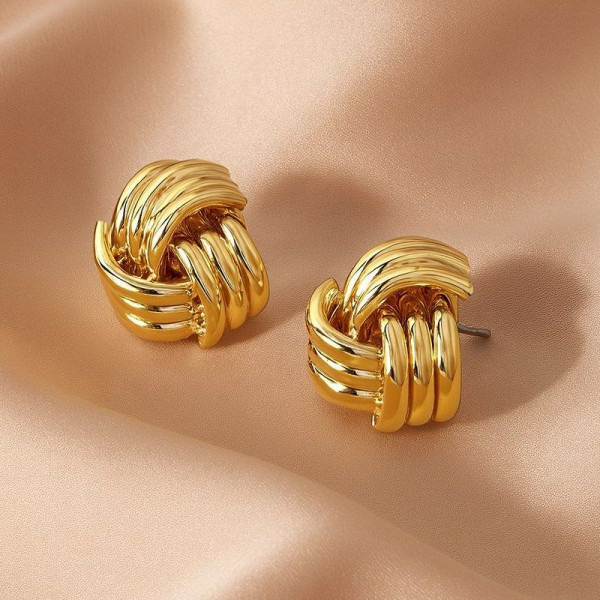 Серьги медицинская сталь напыление золотом 1J12412CJJ