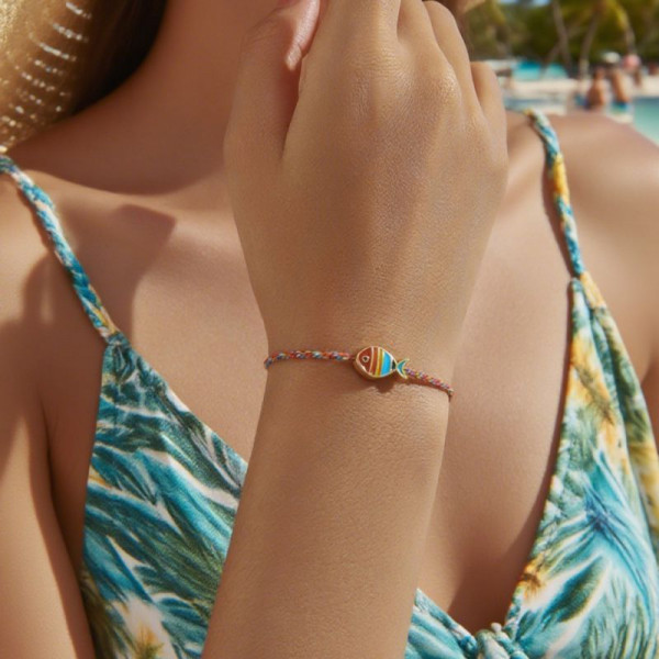 Браслет-нить с бирюзовой вставкой CJP93792