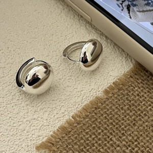 Серьги латунь с напылением платиной в виде квадрата J10053CJJ