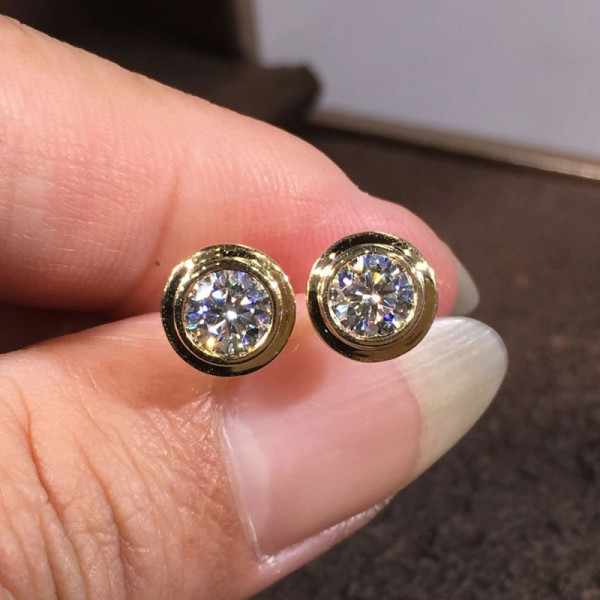 Серьги-пусеты «Одиночные кристаллы» N71685