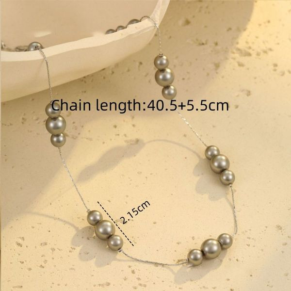 Серебристая цепочка с металлическими бусинами CJL83706