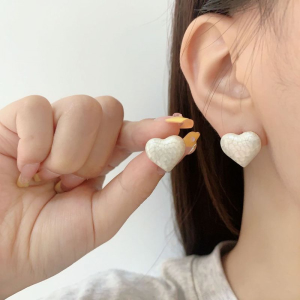 Серьги ювелирный сплав сердца J11548CJJ