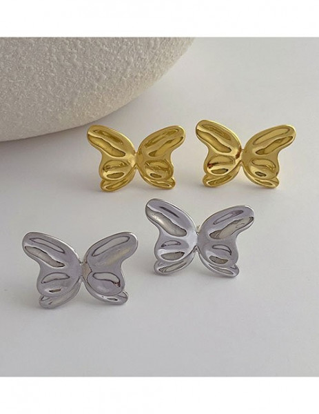 Объемные серьги-пусеты «Бабочки» L88744