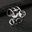 Кольцо с символами луны, звезды и креста CJJ16927