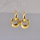 Серьги-кольца двойные литые переплетенные CJL14429