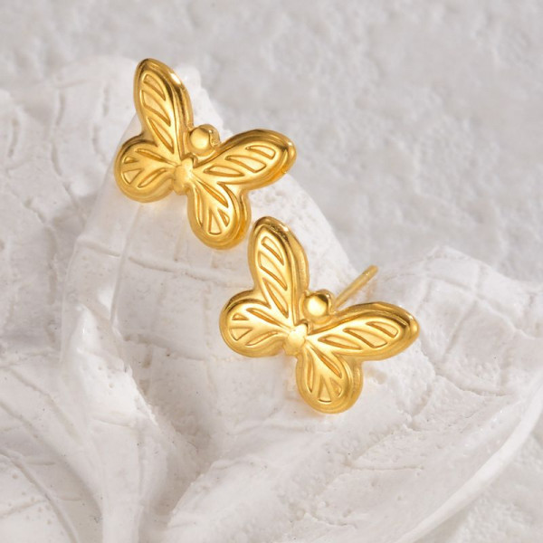 Серьги-пусеты Пчелы объемные детализированные CJL35145