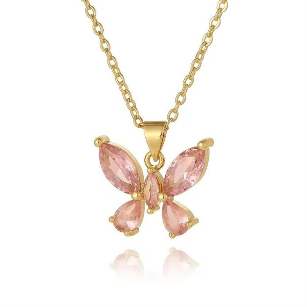 Колье медицинская сталь с напылением золотом J10837CJJ