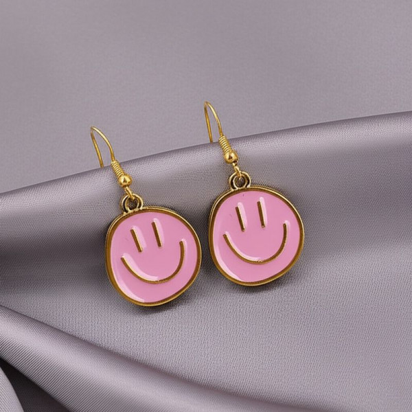 Серьги ювелирный сплав смайлы J11549CJJ