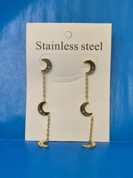 Длинные серьги-пусеты с каскадом полумесяцев J11539CJJ