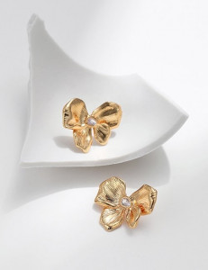 Серьги-пусеты «Золотые бабочки» Z63461