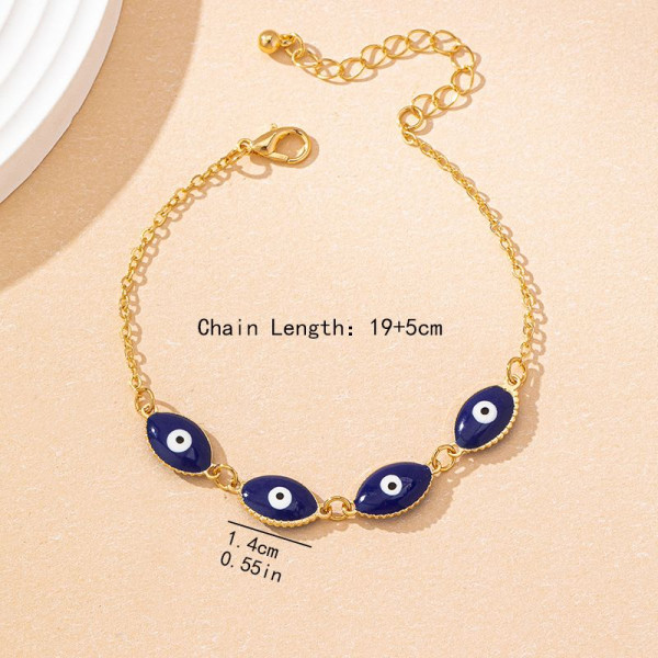 Браслет цепочка с синими камнями CJP54246