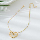 Тонкая цепочка с подвеской-контуром в форме сердца CJP84683