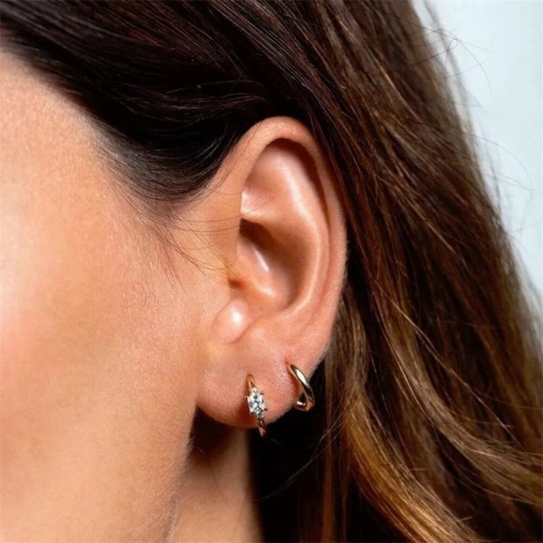 Базовые серьги-кольца конго с тонким профилем J10272CJJ