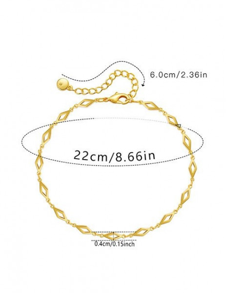 Браслет-цепочка с плоскими звеньями Z29634