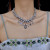 Массивное Ожерелье с крупными кристаллами и каплями CJL32539
