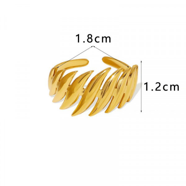 Разомкнутое кольцо с эффектом плиссе CJM30250