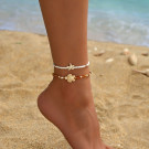 Браслет на ногу с подвеской-цветком CJP82267