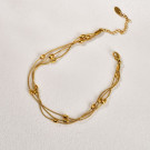 Браслет многослойный из тонких цепей с плетением CJP77869